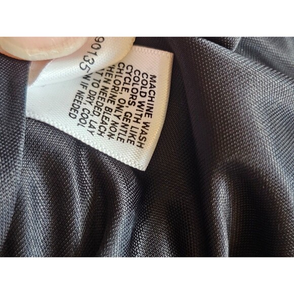 ALK Women's M Express Ruched Side Strapless Tube Top Blouse Shirt Black Tank EUC - Picture 6 of 6